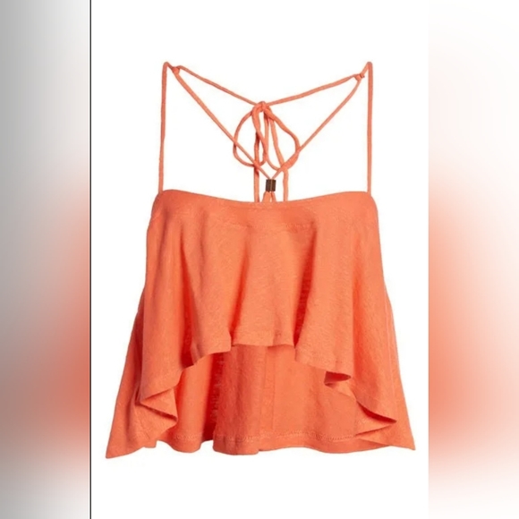 NWT Free People Watermelon Long Weekend Knit Halter Tank - Picture 5 of 9